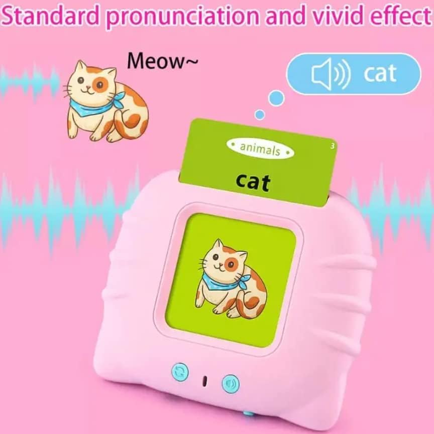 Card Gallery Preschool Learning Toys Early Educational Intelligent Electric Kids Language Card Reader Words Reading Learning Words Study Toys Game for Kids...