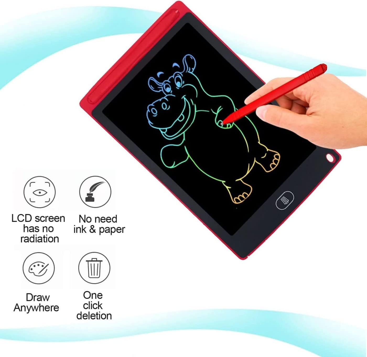 &nbsp;LCD Writing Tablet 8.5 Inch, Doodle Pad Portable Erasable Reusable Writing and Drawing Pad, Learning Toys Kids Writing Pad for Boys and Girls&nbsp;