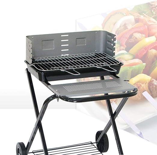 BBQ Outdoor Charcoal Barbecue Cooker Portable Home Outdoor Camping Picnics Stainless Steel Mesh Non-Stick Tray