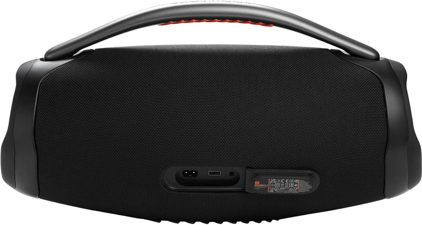 Boombox 3 Wireless Bluetooth Streaming Portable Speaker, Black - IP67 Dustproof and Waterproof- WEPGPY Cable