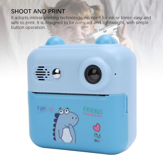 Instant Print Camera for Kids, 50MP 1080P HD Digital Video Camera, 16x Digital Zoom Digital Camera with 2.4 Inch HD IPS Screen, Compact Instant...