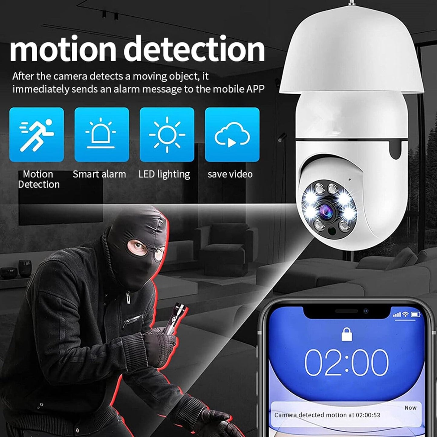 360 Captivating WiFi Panorama Camera by &amp; Wireless WIFI Outdoor CCTV Monitor Smart Home Security, Easy To View Install, Your Ultimate Home Sentinel