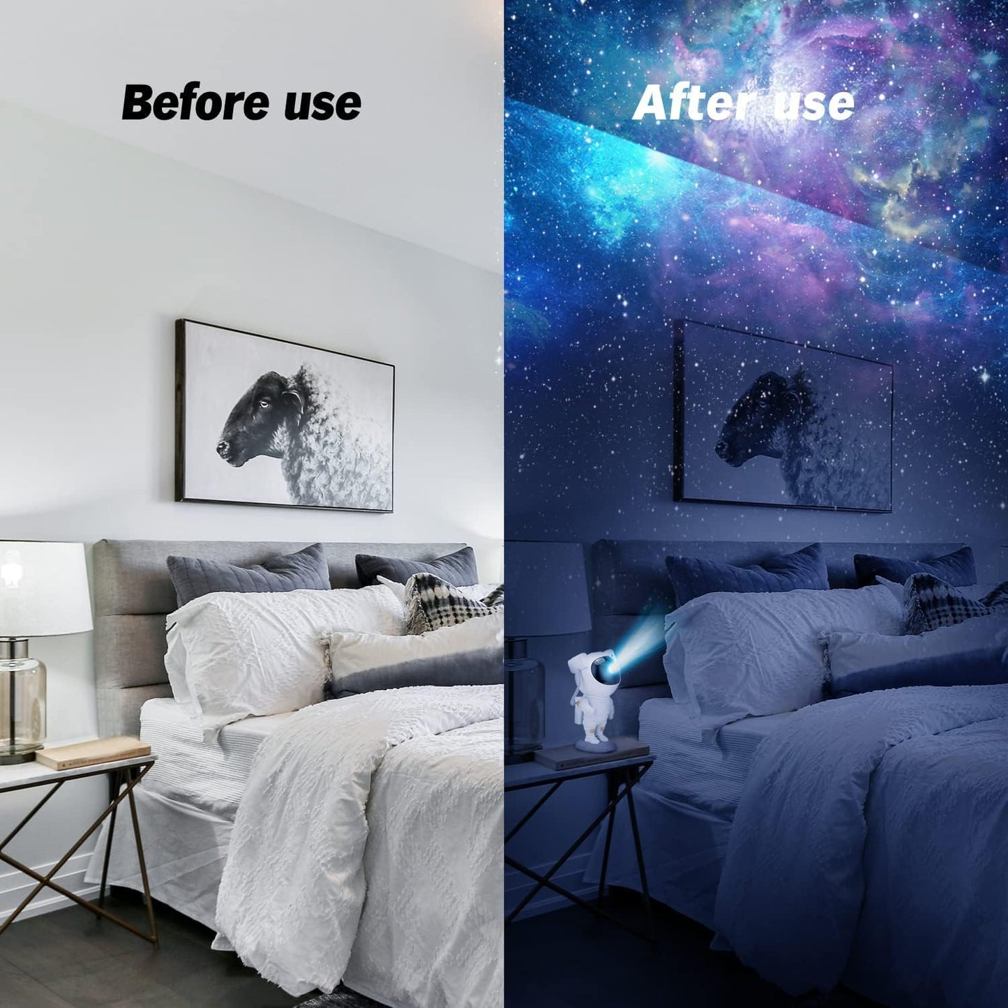 &nbsp;Star Projector Night Light with Timer, Remote Control and 360°Adjustable Design, Astronaut Nebula Galaxy Night Light Projector for Children Adults...