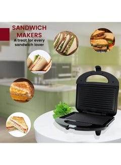 Sandwich Maker , Non-stick Plates, Perfect Sealing, 2 Sandwiches, BPA Free, Stainless Steel/Plastic, Safety lock for the plates,