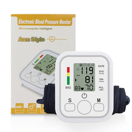 Automatic Blood Pressure Monitor, Clinically Validated, Blood Pressure Machine with Arrhythmia Detection &amp; Colour-Coded Risk Indicator according to WHO standards