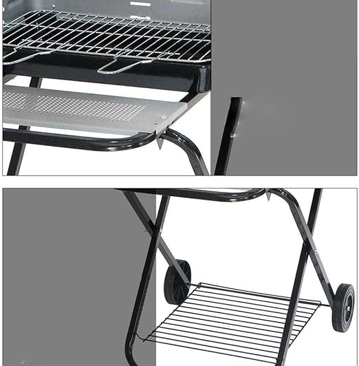 BBQ Outdoor Charcoal Barbecue Cooker Portable Home Outdoor Camping Picnics Stainless Steel Mesh Non-Stick Tray